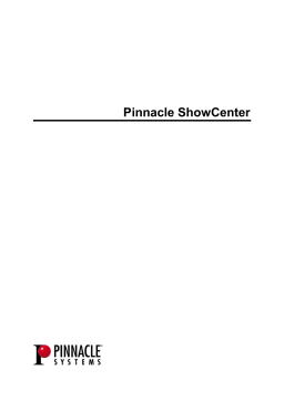 Avid Pinnacle ShowCenter 1.7 Manuel utilisateur