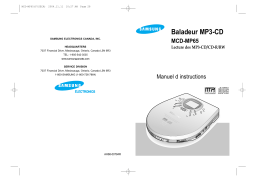 Samsung MCDMP65 Manuel utilisateur