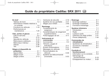 Cadillac SRX Manuel du propriétaire | Fixfr
