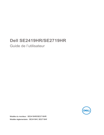 Dell SE2419HR electronics accessory Manuel utilisateur | Fixfr