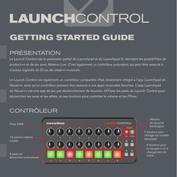 Launchpad S Control Pack | Mode d'emploi | Novation Launch Control Manuel utilisateur | Fixfr