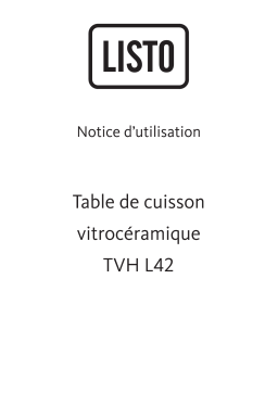 Listo TVH L42 Table de cuisson Manuel utilisateur