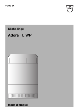 V-ZUG 958 Dryer Adora TL WP Export Manuel utilisateur