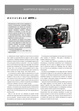 Hasselblad HTS1.5 Manuel utilisateur