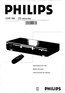 Philips CDR760 Manuel utilisateur