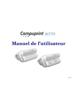 Compuprint 9070 Impact Printer Manuel utilisateur