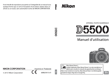 Manuel du propriétaire | Nikon D5500 Manuel utilisateur | Fixfr