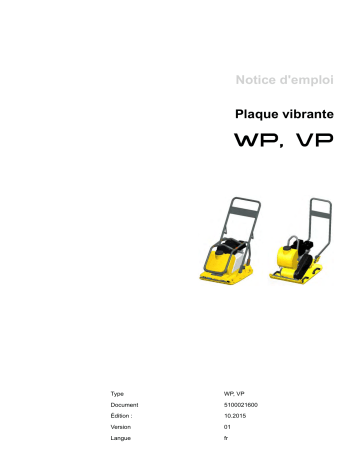 WP1540Aw US | WP1540A US | WP1540AW | WP1540A | WP1550A US | Wacker Neuson WP1550Aw US Single direction Vibratory Plate Manuel utilisateur | Fixfr