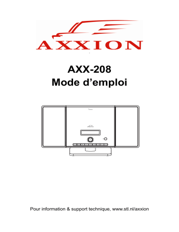 Manuel du propriétaire | Axxion AXX-208 Manuel utilisateur | Fixfr