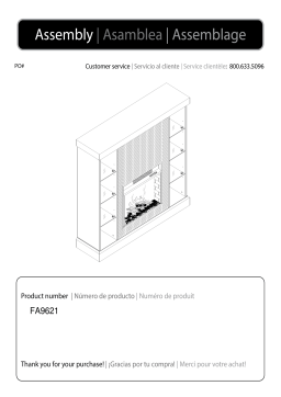 Southern Enterprises Bekston 55 in. Mosaic Tiled Curio Electric Fireplace in White Guide d'installation