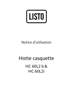 Listo HOTTE CASQUETTE HC 60L2B I Manuel utilisateur