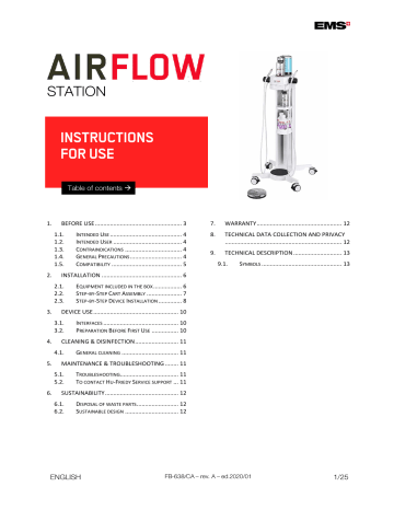 Mode d'emploi | EMS AIRFLOW Station+ Manuel utilisateur | Fixfr