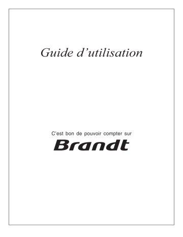 Manuel du propriétaire | Brandt AE306PF1 Manuel utilisateur | Fixfr