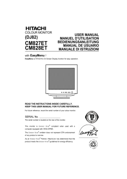 Hitachi CM828ET Manuel utilisateur