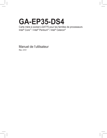 Manuel du propriétaire | Gigabyte GA-EP35-DS4 Manuel utilisateur | Fixfr