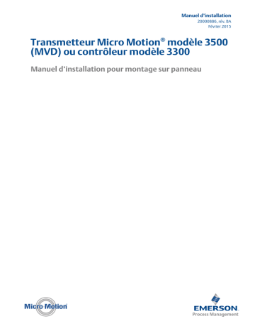 Guide de référence | Micro Motion Transmetteur 3500 MVD ou Satellite 3300 Manuel utilisateur | Fixfr