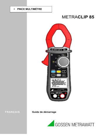 Mode d'emploi | Gossen MetraWatt METRAclip 85 Operating instrustions | Fixfr