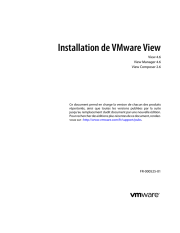 View Composer 2.6 | Mode d'emploi | VMware View 4.6 Manuel utilisateur | Fixfr