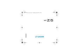 Sagem MYZ5 Manuel utilisateur