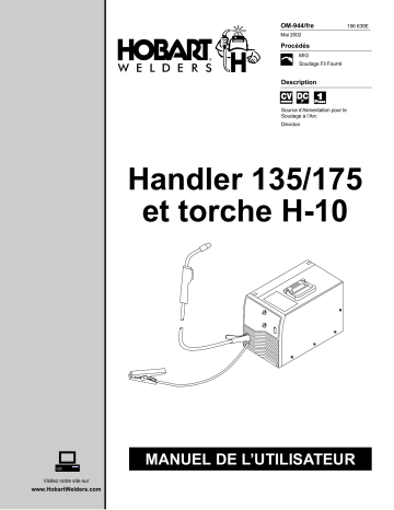 HANDLER 135 | Manuel du propriétaire | HobartWelders HANDLER 175 Manuel utilisateur | Fixfr