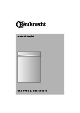 Bauknecht GSX 4966 G Lave-vaisselle Manuel utilisateur