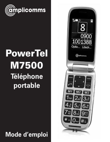 Mode d'emploi | Amplicomms PowerTel M7500 Manuel utilisateur | Fixfr