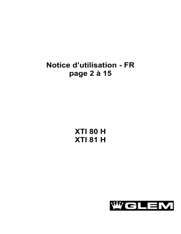 Manuel du propriétaire | Glem XTI81H Table de cuisson Manuel utilisateur | Fixfr