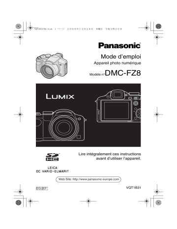 Panasonic DMC FZ8 Manuel utilisateur | Fixfr