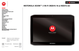 Motorola XOOM 2 Wi-Fi Manuel utilisateur