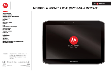 Mode d'emploi | Motorola XOOM 2 Wi-Fi Manuel utilisateur | Fixfr