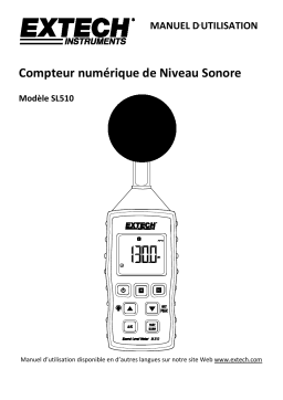 Extech Instruments SL510 Sound Level Meter Manuel utilisateur