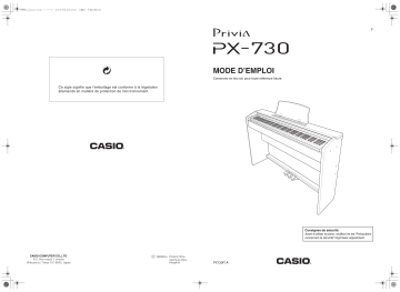 Manuel du propriétaire | Casio PX-730 Manuel utilisateur | Fixfr