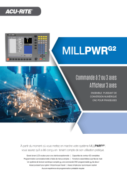 ACU-RITE MILLPWR G2 Product Flyer, French Manuel utilisateur