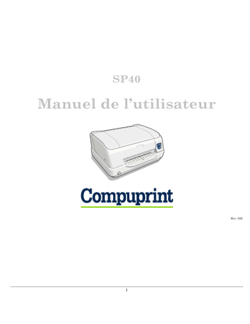 Compuprint SP40 Transactional Printer Manuel utilisateur | Fixfr