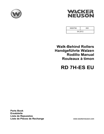 Wacker Neuson RD7H-ES EU Tandem Roller Manuel utilisateur | Fixfr