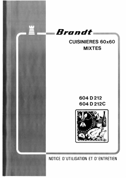 Brandt 604D21 Manuel utilisateur