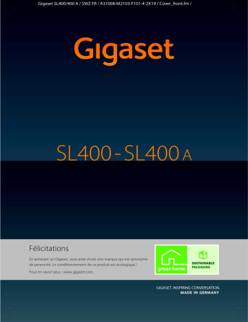 Manuel du propriétaire | Siemens Gigaset SL400A Manuel utilisateur | Fixfr