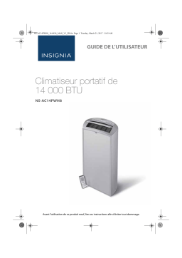 Insignia NS-AC14PWH8 500 Sq. Ft Portable Air Conditioner Mode d'emploi