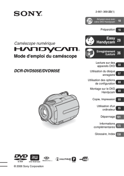 Sony DCR-DVD905E Mode d'emploi