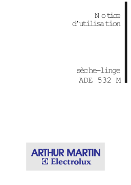 ARTHUR MARTIN ADE 532 M Manuel utilisateur