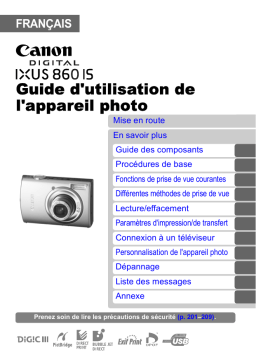 Canon IXUS 860 IS Manuel utilisateur