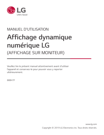 LG 88BH7F-B Manuel du propriétaire | Fixfr