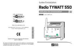 DELTA DORE RADIO TYWATT 550 Manuel utilisateur