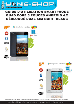 Yonis Smartphone 5" Android 4.2 Quad Core Manuel utilisateur