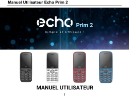 Echo Mobiles Prim 2 Manuel utilisateur