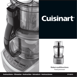 Cuisinart Food Processor Manuel utilisateur