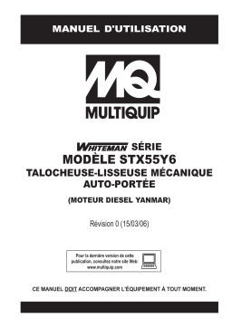 MQ Multiquip STX55Y6 Manuel utilisateur