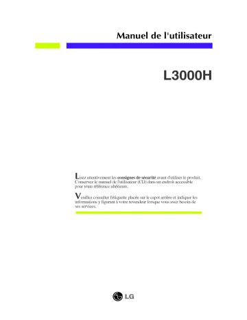 LG L3000H Manuel du propriétaire | Fixfr