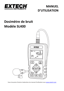 Extech Instruments SL400 Personal Noise Dosimeter Manuel utilisateur