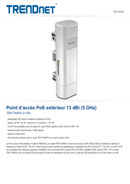 Trendnet TEW-734APO 13 dBi Outdoor PoE Access Point (5 GHz) Fiche technique